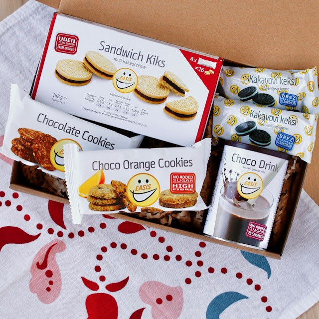 Poklon pakiranje kakao i keksi bez šećera