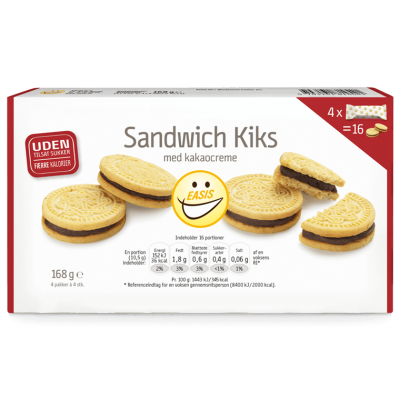 KEKSI s kremom od čokolade 4x42g